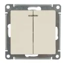 Механизм выключателя двухклавишный с подсветкой AtlasDesign бежевый IP20 Systeme Electric_2