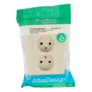 Розетка двухместная без заземления AtlasDesign бежевая IP20 Systeme Electric_2