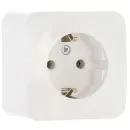 Розетка одноместная накладная с заземлением Blanca белая IP20 Systeme Electric_1