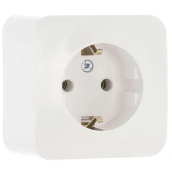 Изображение товара Накладная одноместная розетка с заземлением Systeme Electric Blanca IP20 Изображение товара Накладная одноместная розетка с заземлением Systeme Electric Blanca IP20