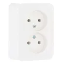 Розетка двухместная накладная без заземления Blanca белая IP20 Systeme Electric_1