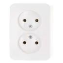 Розетка двухместная накладная без заземления Blanca белая IP20 Systeme Electric_3
