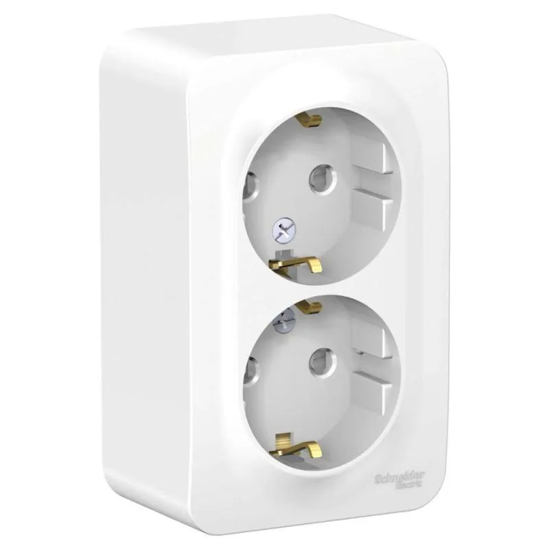 Розетка 2-местная накладная Systeme Electric Blanca, белая_1