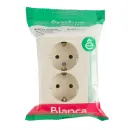 Розетка двухместная накладная с заземлением Blanca бежевая IP20 Systeme Electric_5