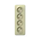 Розетка 4-местная накладная Systeme Electric Blanca, бежевая_2