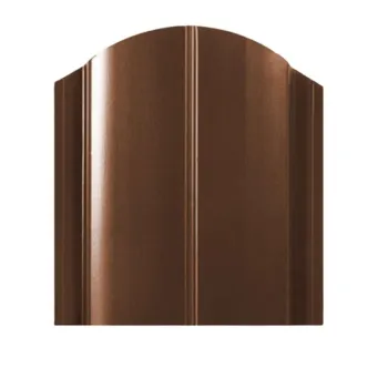 Металлоштакетник МП ELLIPSE-T 19х126 ПЭД-01-8017\8017 Коричневый шоколад 0.45
