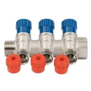 Коллектор с регулируемыми вентилями 3/4"х3"1/2" НР HLV_4