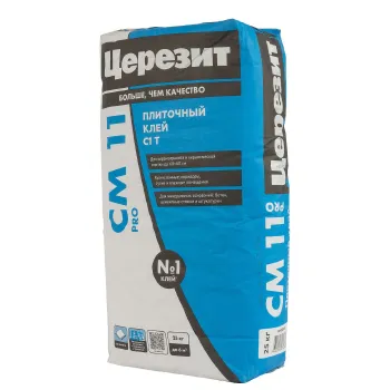 Изображение товара Клей для плитки Церезит СМ 11 PRO С1 T 25 кг морозостойкий и влагостойкий Изображение товара Клей для плитки Церезит СМ 11 PRO С1 T 25 кг морозостойкий и влагостойкий