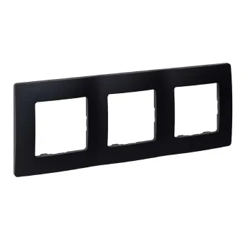 Изображение товара Трехместная рамка Legrand Etika антрацит IP20 для выключателей и розеток Изображение товара Трехместная рамка Legrand Etika антрацит IP20 для выключателей и розеток