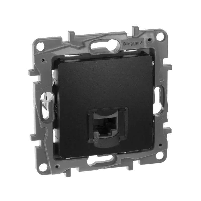 Механизм розетки компьютерной RJ45 5E Etika антрацит IP20 Legrand_1