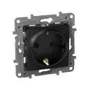 Механизм розетки одноместный с заземлением Etika антрацит IP20 Legrand_1