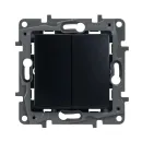 Механизм переключателя проходного двухклавишный Etika антрацит IP20 Legrand_2