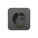 Розетка одноместная накладная с заземлением Blanca антрацит IP20 Systeme Electric_2