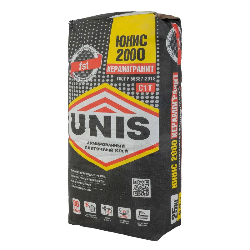Клей для плитки Unis 2000 C1T, 25 кг_1