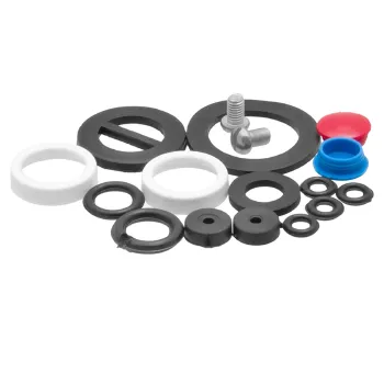 Изображение товара Набор прокладок для ремонта кухонного смесителя советской конструкции Изображение товара Набор прокладок для ремонта кухонного смесителя советской конструкции