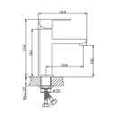 Смеситель для раковины однорычажный (нержавейка) HB10803 Haiba_2