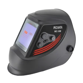 Изображение товара Маска сварочная Ресанта МС-5М хамелеон автоматическая степень 9-13 DIN Изображение товара Маска сварочная Ресанта МС-5М хамелеон автоматическая степень 9-13 DIN