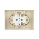 Розетка двухместная с заземлением со шторками AtlasDesign бежевая IP20 Systeme Electric_4