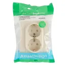 Розетка двухместная с заземлением со шторками AtlasDesign бежевая IP20 Systeme Electric_5