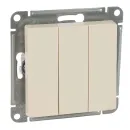 Механизм выключателя трехклавишный AtlasDesign бежевый IP20 Systeme Electric_1