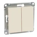 Механизм переключателя проходного двухклавишный AtlasDesign бежевый IP20 Systeme Electric_1