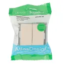 Механизм переключателя проходного двухклавишный AtlasDesign бежевый IP20 Systeme Electric_5