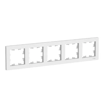 Изображение товара Пятиместная рамка AtlasDesign Systeme Electric белая IP20 Изображение товара Пятиместная рамка AtlasDesign Systeme Electric белая IP20