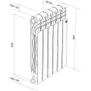 Радиатор биметаллический 500мм 8 секций Royal Thermo Revolution Bimetall 500 2.0_4