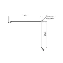Планка торцевая 95х120х2000мм 0,45мм (RAL 3005) красное вино_2