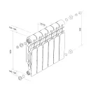 Радиатор алюминиевый 350мм 6 секций Royal Thermo Revolution_2