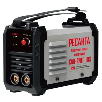 Изображение товара Сварочный аппарат инверторный Ресанта САИ-220T Lux с функциями синергии и цифровым дисплеем Изображение товара Сварочный аппарат инверторный Ресанта САИ-220T Lux с функциями синергии и цифровым дисплеем