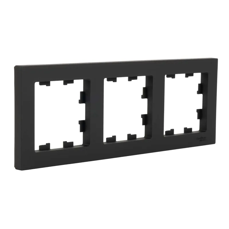 Рамка трехместная AtlasDesign карбон IP20 Systeme Electric_1