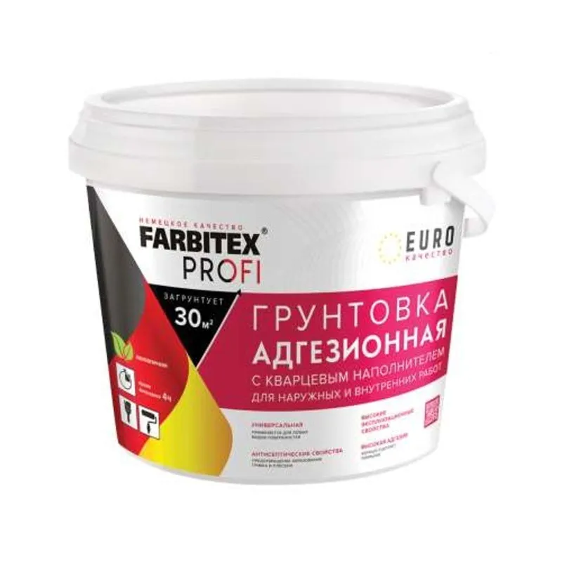 Грунтовка адгезионная FARBITEX PROFI для декоративных покрытий с кварцевым наполнителем 8 кг_1