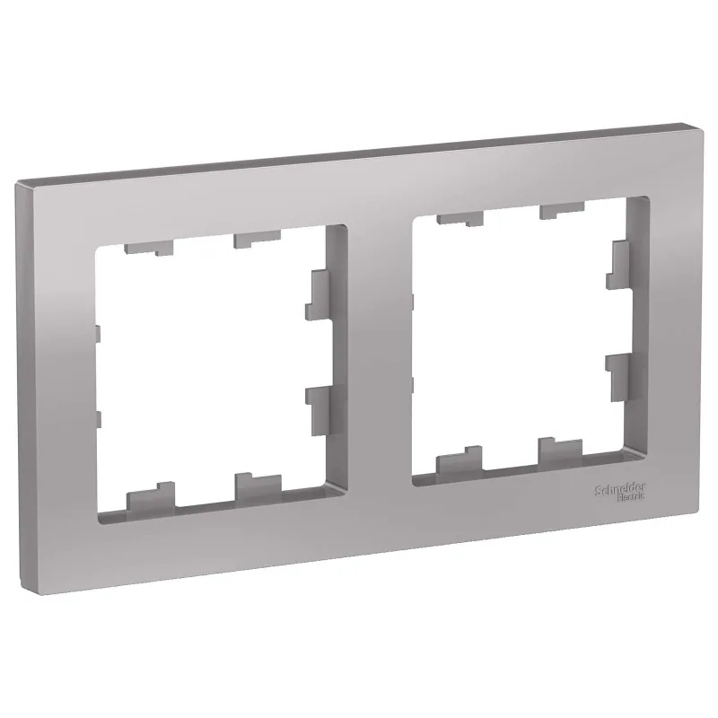 Рамка двухместная AtlasDesign алюминий IP20 Systeme Electric_1