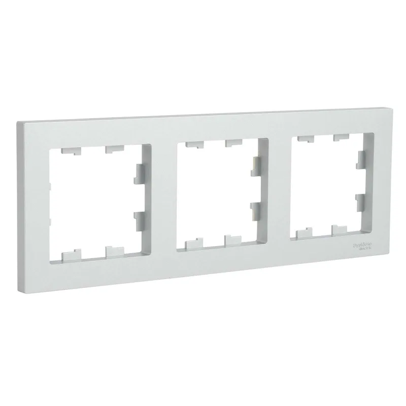 Рамка трехместная AtlasDesign алюминий IP20 Systeme Electric_1