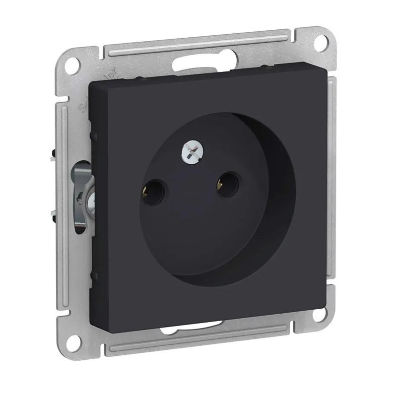 Механизм розетки без заземления AtlasDesign карбон IP20 Systeme Electric_1