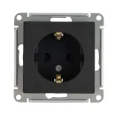 Механизм розетки с заземлением со шторками AtlasDesign карбон IP20 Systeme Electric_2