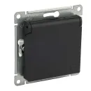 Механизм розетки с заземлением со шторками и крышкой AtlasDesign карбон IP20 Systeme Electric_3