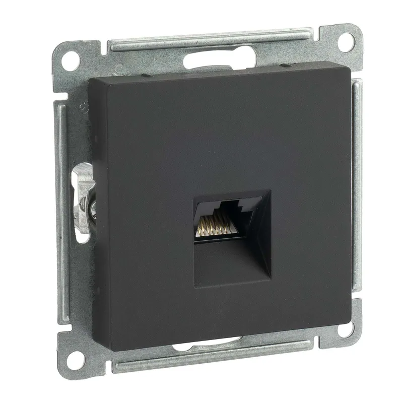 Механизм розетки компьютерной RJ45 5E AtlasDesign карбон IP20 Systeme Electric_1