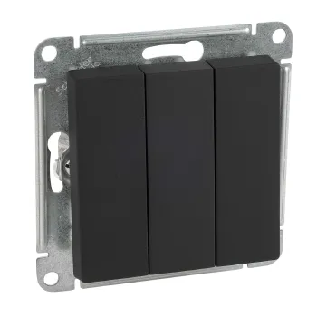 Изображение товара Механизм выключателя трехклавишный AtlasDesign Systeme Electric встроенный Изображение товара Механизм выключателя трехклавишный AtlasDesign Systeme Electric встроенный