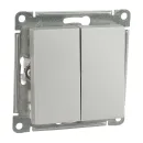 Механизм выключателя двухклавишный AtlasDesign алюминий IP20 Systeme Electric_1