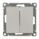 Механизм выключателя двухклавишный AtlasDesign алюминий IP20 Systeme Electric_2