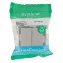 Механизм выключателя двухклавишный AtlasDesign алюминий IP20 Systeme Electric_5