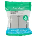 Механизм выключателя двухклавишный с подсветкой AtlasDesign алюминий IP20 Systeme Electric_5