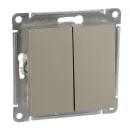 Механизм выключателя двухклавишный AtlasDesign шампань IP20 Systeme Electric_1