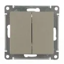 Механизм выключателя двухклавишный AtlasDesign шампань IP20 Systeme Electric_2