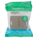 Механизм выключателя двухклавишный AtlasDesign шампань IP20 Systeme Electric_5