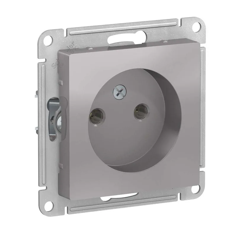 Механизм розетки без заземления AtlasDesign алюминий IP20 Systeme Electric_1
