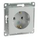 Механизм розетки с заземлением AtlasDesign алюминий IP20 Systeme Electric_1