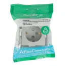Механизм розетки с заземлением со шторками AtlasDesign алюминий IP20 Systeme Electric_5